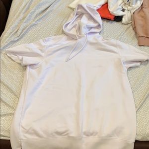 Men’s on the Byas short sleeve white hoodie